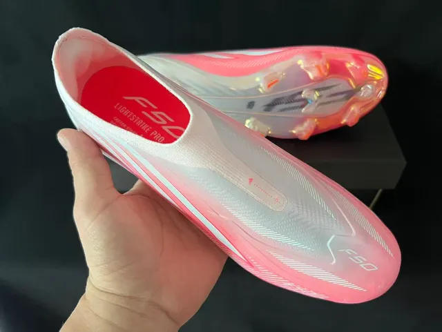 Adidas F50 Gradient White Pink Firm-Ground Soccer Shoes 5