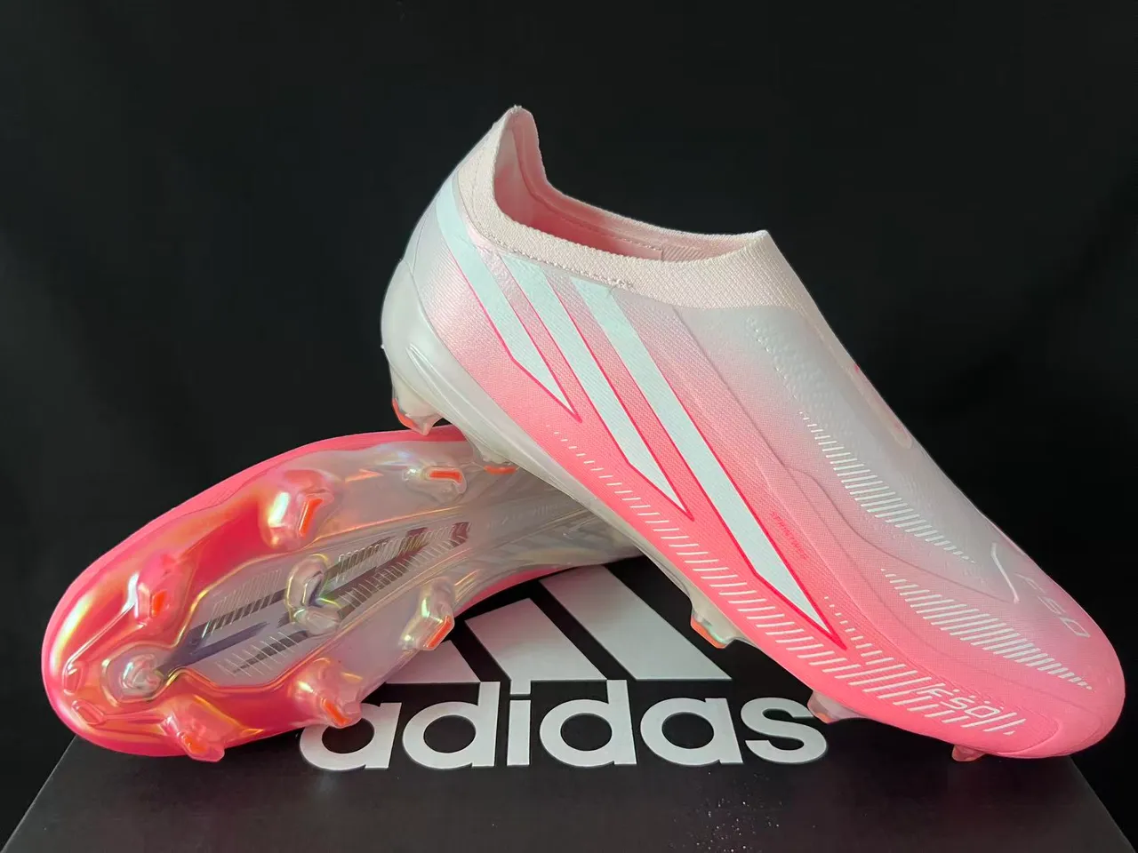 Adidas F50 Gradient White Pink Firm-Ground Soccer Shoes 7