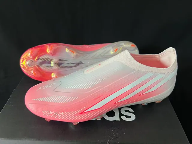 Adidas F50 Gradient White Pink Firm-Ground Soccer Shoes 9