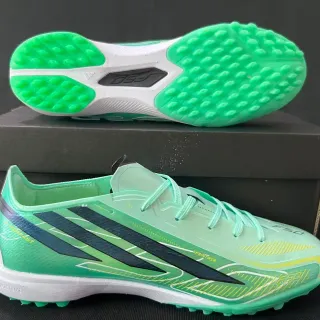 Adidas F50 Green Black Low-Cut Synthetic Upper Sprintweb Cage Construction Turf Soccer Shoes