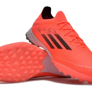 Adidas F50 Orange Black Low-Cut Synthetic Upper Molded Studs Turf Soccer Shoes