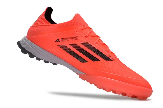 Adidas F50 Orange Black লো-কাট সিন্থেটিক আপার মোল্ডেড স্টাডস টার্ফ ফুটবল জুতো 2