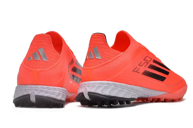 Adidas F50 Orange Black লো-কাট সিন্থেটিক আপার মোল্ডেড স্টাডস টার্ফ ফুটবল জুতো 4