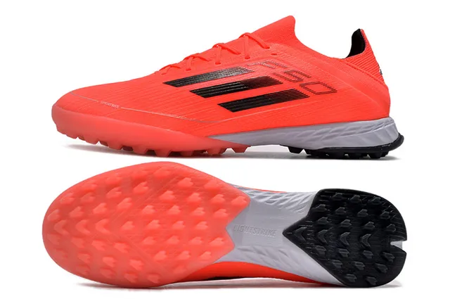 Adidas F50 Orange Black লো-কাট সিন্থেটিক আপার মোল্ডেড স্টাডস টার্ফ ফুটবল জুতো 6