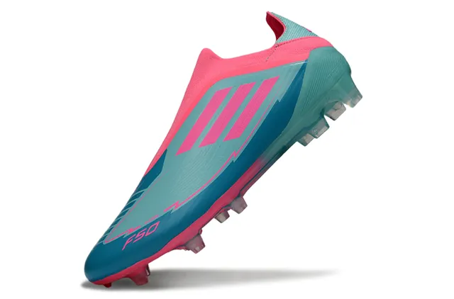 Adidas F50 Pink and Teal Firm-Ground Soccer Shoes 3