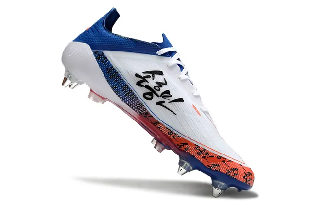 Adidas F50 White Blue Low-Cut Speed-Focused Firm-Ground Soccer Shoes 2