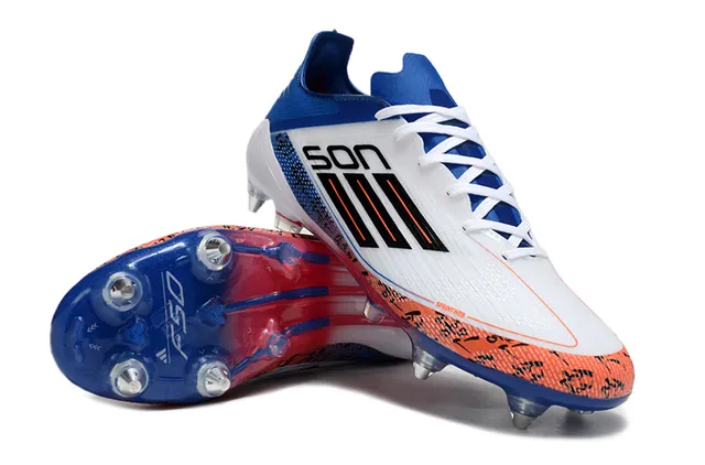 Adidas F50 White Blue Low-Cut Speed-Focused Firm-Ground Soccer Shoes 4