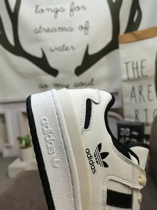 Adidas Forum White Black Low-Top Leather Upper Lifestyle Sneakers 4