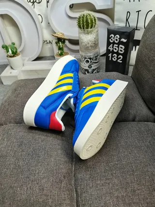 Adidas Gazelle Blue Yellow Red Lifestyle Sneakers 6