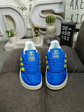 Adidas Gazelle Blue Yellow Red Lifestyle Sneakers 10