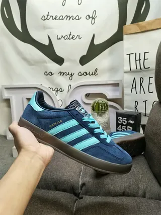 Adidas Gazelle Navy and Mint Lifestyle Sneakers 5