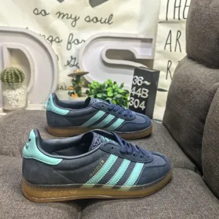 Adidas Gazelle Navy and Mint Suede Lifestyle Sneakers