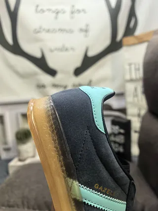Adidas Gazelle Navy and Mint Suede Lifestyle Sneakers 3