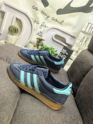 Adidas Gazelle Navy and Mint Suede Lifestyle Sneakers 7