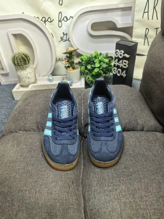 Adidas Gazelle Navy and Mint Suede Lifestyle Sneakers 10