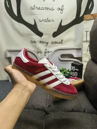 Adidas Gazelle Red Suede Lifestyle Sneakers 5