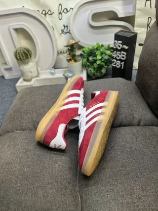 Adidas Gazelle Red Suede Lifestyle Sneakers 6