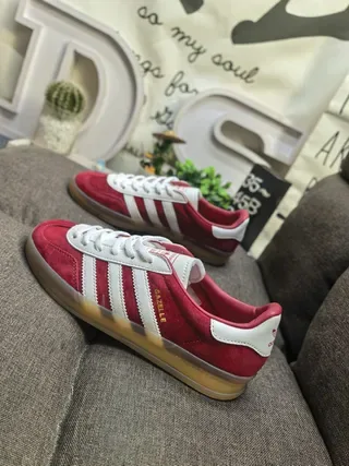 Adidas Gazelle Red Suede Lifestyle Sneakers 7