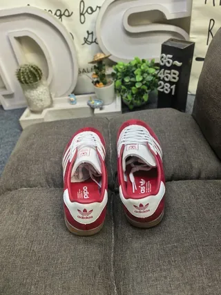 Adidas Gazelle Red Suede Lifestyle Sneakers 8