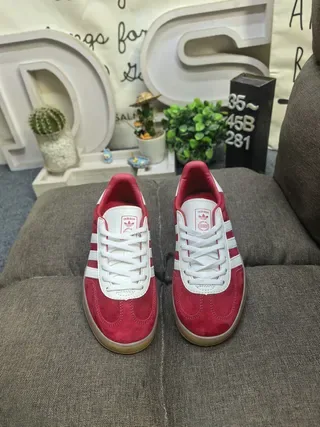 Adidas Gazelle Red Suede Lifestyle Sneakers 10