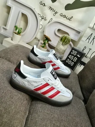 Adidas Gazelle White Red Black Lifestyle Sneakers 9