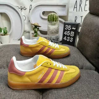 Adidas Gazelle Yellow and Rose Lifestyle Sneakers