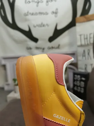 Adidas Gazelle Yellow and Rose Lifestyle Sneakers 3