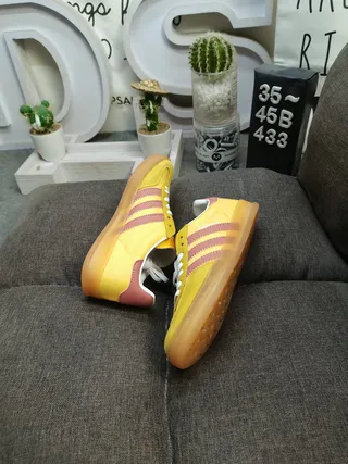 Adidas Gazelle Yellow and Rose Lifestyle Sneakers 6