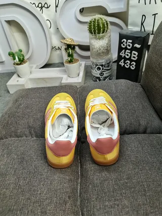 Adidas Gazelle Yellow and Rose Lifestyle Sneakers 8