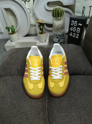 Adidas Gazelle Yellow and Rose Lifestyle Sneakers 10