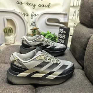 Adidas Gray Black Knit-Mesh Upper Gradient Midsole Lifestyle Sneakers