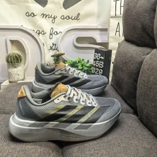 Adidas Gray Black Mesh-and-Synthetic Upper Three-Stripe Side Panel Lifestyle Sneakers