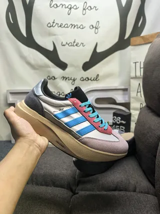 Adidas Gray Black Three-Stripe Side Panel Chunky Platform Sole Lifestyle Sneakers 15