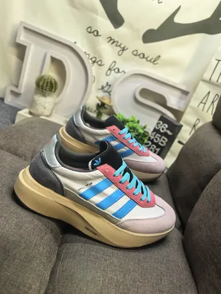 Adidas Gray Black Three-Stripe Side Panel Chunky Platform Sole Lifestyle Sneakers 19
