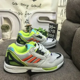 Adidas भूरी हरा लेयर्ड मेश और स्यूड अपर बोल्ड TPU Cage Overlay लाइफस्टाइल स्नीकर