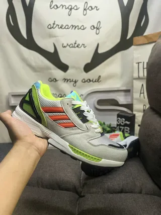 Adidas Gray Green Layered Mesh And Suede Upper Bold TPU Cage Overlay Lifestyle Sneakers 5