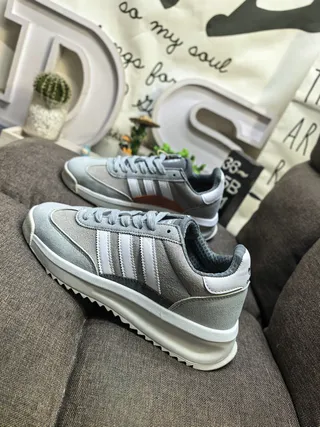 Adidas Gray Pink Low-Top Layered Suede-Synthetic Upper Lifestyle Sneakers 7