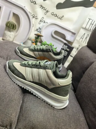Adidas Gray Pink Low-Top Layered Suede-Synthetic Upper Lifestyle Sneakers 17