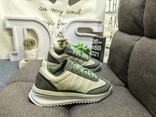 Adidas Gray Pink Low-Top Layered Suede-Synthetic Upper Lifestyle Sneakers 21