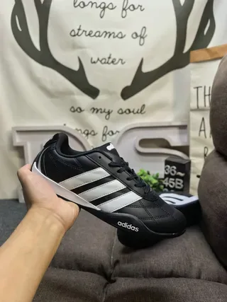 Adidas Indoor Soccer Shoes Black and White Lifestyle Sneakers 5