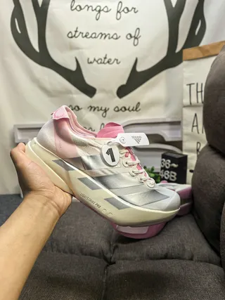 Adidas Lightstrike Pro Pink and Silver Running Shoes 5