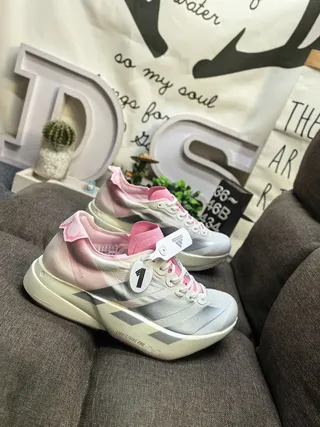 Adidas Lightstrike Pro Pink and Silver Running Shoes 9