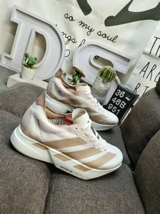 Adidas Lightstrike Pro White and Beige Running Shoes 9