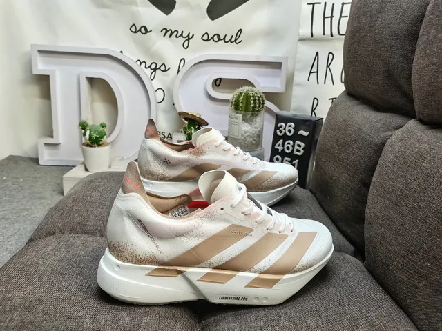 Adidas Lightstrike Pro White and Beige Running Shoes 11