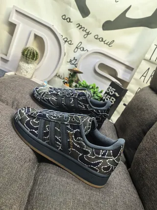 Adidas Multicolor Brown Camouflage-Print Upper Three-Stripe Side Panel Lifestyle Sneakers 7