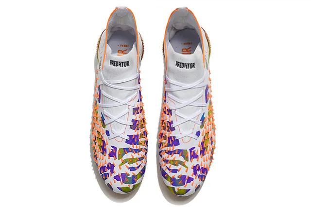 Adidas Multicolor High-Cut Sock-Fit Collar Camouflage Upper Firm-Ground Soccer Shoes 13