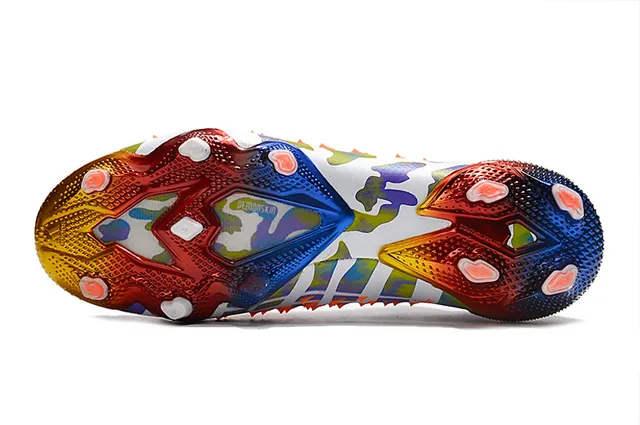 Adidas Multicolor High-Cut Sock-Fit Collar Camouflage Upper Firm-Ground Soccer Shoes 17