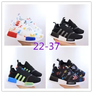 Adidas NMD White Multicolor Slip-On Construction Boost Midsole Lifestyle Sneakers