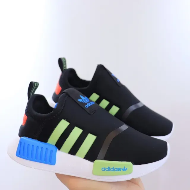 Adidas NMD White Multicolor Slip-On Construction Boost Midsole Lifestyle Sneakers 7