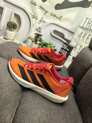 Adidas Orange rouge léger Silhouette de course maille supérieure chaussures de course 7